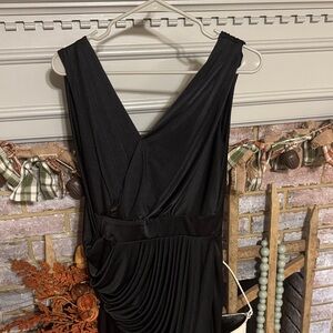 ANTONIO MELANI Black Draped Dress NEW YEARS COCKTAIL EUC